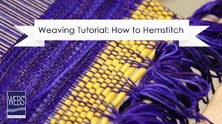 How to Hemstitch  Finishing Weaving [upl. by Lemcke]