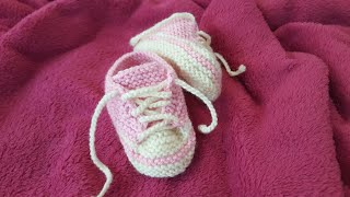 Babyschuhe stricken Teil 4 [upl. by Trebliw]