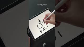 davi  Procreate Logo Design 💫 logodesign designprocess adobeillustrator procreate [upl. by Fitting]