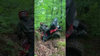 ATV rider rolls his fourwheeler over in a ditch [upl. by Aneres293]