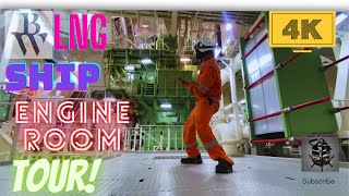 A Tour Of Mega LNG Ship Engine Room Tour 4k [upl. by Acissj724]