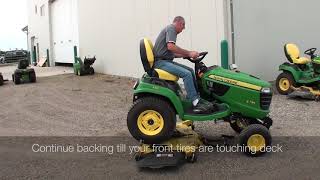 X700 Series AutoConnect Mower Deck Install and Removal [upl. by Cila]