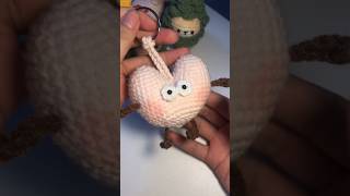 Heart keychain  Crocheting by Dariastoreee crochet amigurumi diy keychain heart crochetlove [upl. by Leopold]