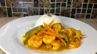 Quick and Easy Curried Shrimp Recipe  How to make Curried Shrimp [upl. by Ayifa502]