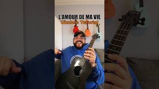 How to play LAMOUR DE MA VIE by Billie Eilish Ukulele Tutorial shorts [upl. by Rosamund]