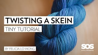 Twisting a Skein of Yarn  School of SweetGeorgia  Tiny Tutorial [upl. by Enyrehtak]