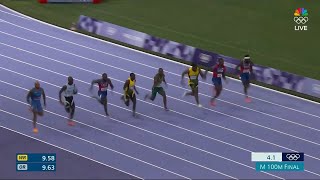 Noah Lyles WINS 100m Final 🔥🔥  2024 Paris Olympics [upl. by Orson]