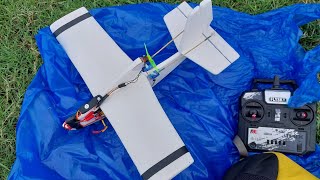 MINI RC PLANE WITH MINI BLDC MOTOR  FLIGHT TEST [upl. by Cos496]