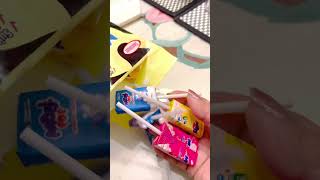 ASMR MOO POP assorted flavours asmrcandy satisfying shorts [upl. by Lehcnom]