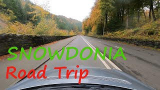 SNOWDONIA 🏴󠁧󠁢󠁷󠁬󠁳󠁿 RELAXING Road Trip Golden Autumn  WALES Great Britain  Cinematic 4K [upl. by Hewes]