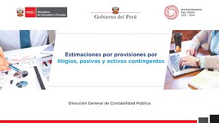 Estimaciones por provisiones por litigios pasivos y activos contingentes [upl. by Eidnew324]