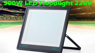 300W LED Floodlight 220V Outdoor Spotlight Tempered Glass Flood Lights IP66 Waterproof LED Projector [upl. by Eeliram]