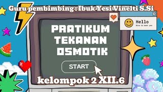 KIMIA  tekanan osmotik  Kelompok 2 XII6  PEMBUATAN TELUR ASIN [upl. by Rehpotsirhk]