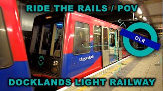 POV RIDING A DRIVERLESS TRAIN  Docklands Light Railway 📍 London England [upl. by Trbor377]