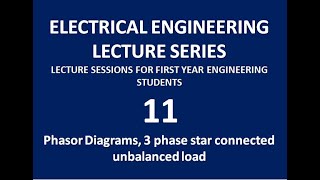 11 Phasor diagrams unbalanced star connected load drageorge lecture videos [upl. by Hobbs969]