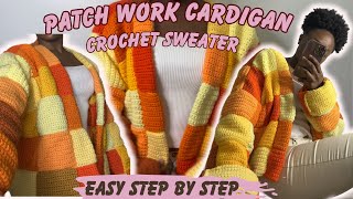 Easy Patchwork Cardigan  Beginner friendly [upl. by Ehav]