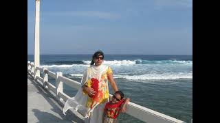 Eastern jetty Kavaratti island sea waves happy enjoy adventure [upl. by Nolram]