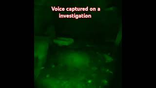 This voice was captured on one of our investigations from 2018 at carnsalloch house kirkton [upl. by Cutcheon]