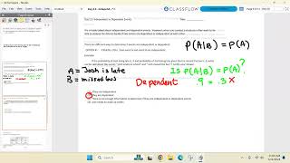 A2B Dec 4th  Unit 53  Independent vs Dependent Events [upl. by Stanislaw61]