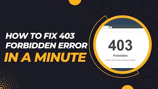 How to Fix 403 FORBIDDEN ERROR in your WordPress Website  2024 [upl. by Gilberte]