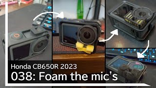 Honda CB650R 2023  038 Foam The Osmos Mics  Sound quality comparison [upl. by Laughton]