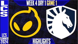 DIG vs TL Highlights Game 1  LCS W4D1 Summer 2024  Dignitas vs Team Liquid Week 4 Day 1 [upl. by Nath]