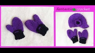 How to crochet mittens كروشيه جوانتى او قفازات [upl. by Zhang473]