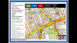 TFL TOPOGRAPHIC IMPORTANTSHORT EXAM ROUTE QUESTION INVOLVING A CLOSED ROADSTAMFORD BROOK ROAD [upl. by Hannus]