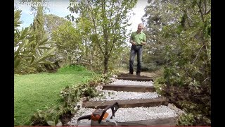 ESCALERA DE JARDÍN ¡HAZLO TÚ MISMO con motosierra Stihl a batería [upl. by Reeher]