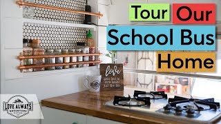 Tour Our Skoolie  A Complete Walk Through Tour Of Our Converted School Bus [upl. by Anselme]