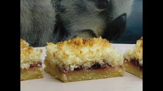 Raspberry Coconut Slice Recipe 😏  Patricias old school recipe  Aussie girl can cook [upl. by Ahsenor]