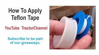 How To apply Teflon Tape [upl. by Gala]