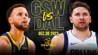 Golden State Warriors vs Dallas Mavericks Full Game Highlights  December 30 2023  FreeDawkins [upl. by Atiana348]