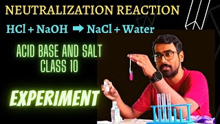 Neutralization reaction EXPERIMENT  HCl  NaOH 🔥 Class 10 Chemistry [upl. by Danya]