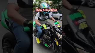 Flyby amp Superreactions reactionvideo flyby viralvideo motorcyles superbike motorcyles [upl. by Claribel]