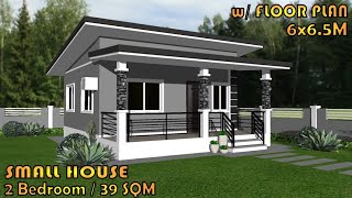 39 SQM  SMALL MODERN HOUSE DESIGN IDEA  2 BEDROOM  1 TampB  SIMPLE HOUSE DESIGN [upl. by Milty]