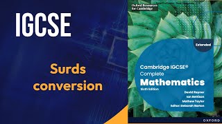 Surds  Cambridge IGCSE Complete Mathematics Sixth Edition David Rayner Ian Bettison Mathew Taylor E [upl. by Gilud284]