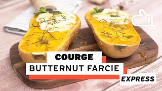 Recette de courge butternut farcie express délicieuse [upl. by Ivie]