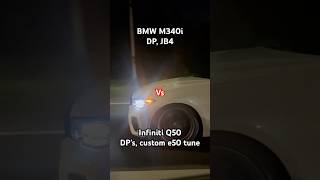 BMW M340i destroys Infiniti Q50 😳😬automobile bmw infiniti m340i b58 vr30 tune [upl. by Ahsiekam]