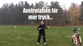 Axelrotation för mer tryck i slagen Golftips med Marcus Edblad [upl. by Razaile846]