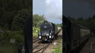 A4 Sir Nigel Gresley at Bamber Bridge railway steam saphostrains3227 locomotiveservicesgroup [upl. by Airdnola]