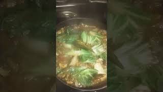 My delicious Bok Choy Pak choi garnished Stew Chicken Simmering Down Like share subscribe [upl. by Arretnahs]