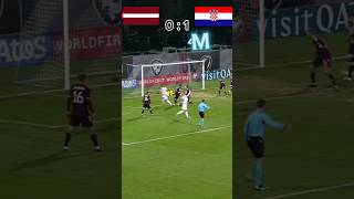 Latvija vs Hrvatska football hnlworld nogomet croatia hrvatska latvia shorts [upl. by Ardien]