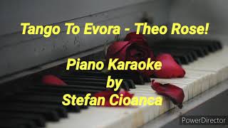 Tango To Evora  Theo Rose piano karaoke PARTITURA Loreena McKennitt Do minor  un Ton [upl. by Lytsirk]