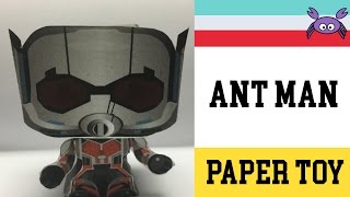 How to Make a Ant Man Paper Toy  Papercraft  free template by Becks Junkie [upl. by Meldoh]