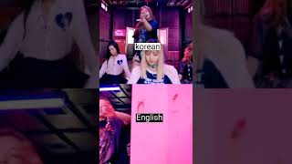 jennie boombayah rap Korean vs English [upl. by Drahnreb]