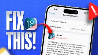 How to Fix Unable to Install iOS 18 Fix iPhone Wont Update to iOS 18 [upl. by Leinnad]