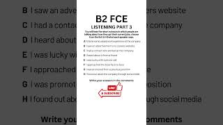 B2 First FCE Listening Practice Test 2024  Part 3 b2firstlisteningtests learningenglish fce [upl. by Ardnoyek]