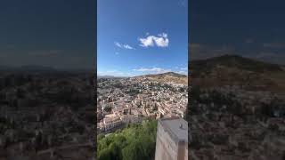 Breathtaking view of Granada from the top of the Alhambra Palacegranada [upl. by Coreen679]