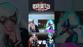 Death Battle vegeta vs thor quiengana shorts reaction [upl. by Enyleuqcaj]